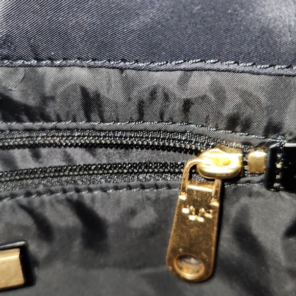 Tory Burch Black Nylon and Patent Leather Tote Shoulder Bag - Picture 9 of 10